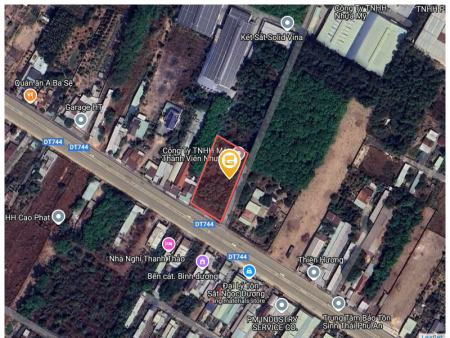Bán đất 2777.5m² 28 tỷ tại Xã Phú An Thị xã Bến Cát