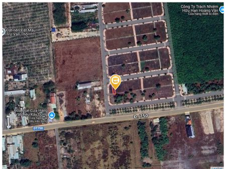 Bán đất 100m² ngang 5m giá 630 triệu Xã Trừ Văn Thố