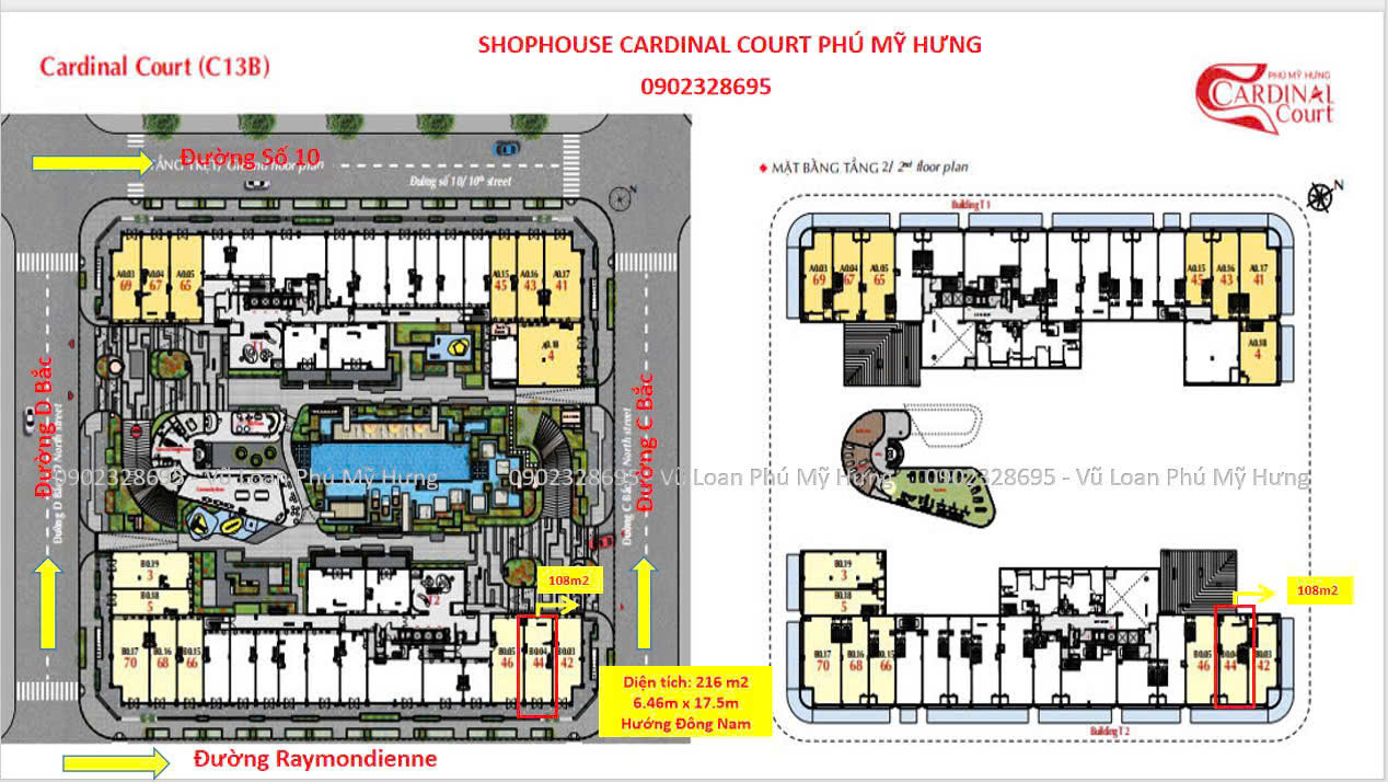 Mua bán chính chủ căn Shop B0.04 - B0.05 dự án Cardinal Court Phú Mỹ Hưng