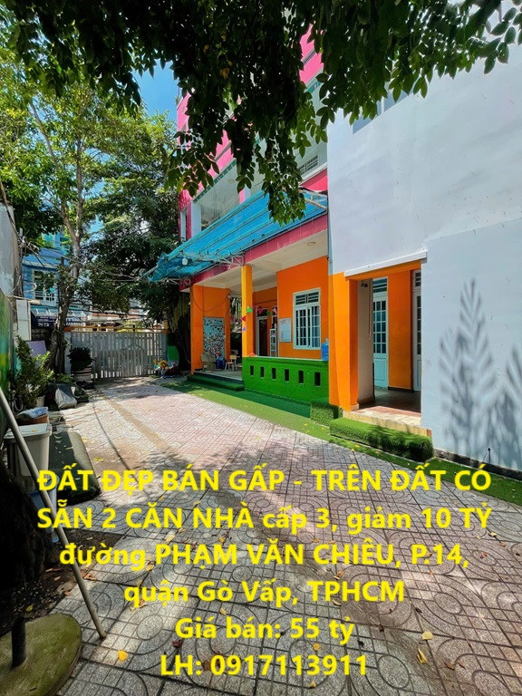 ĐẤT ĐẸP BÁN GẤP - TRÊN ĐẤT CÓ SẴN 2 CĂN NHÀ cấp 3, giảm 10 TỶ phường 14, Gò Vấp