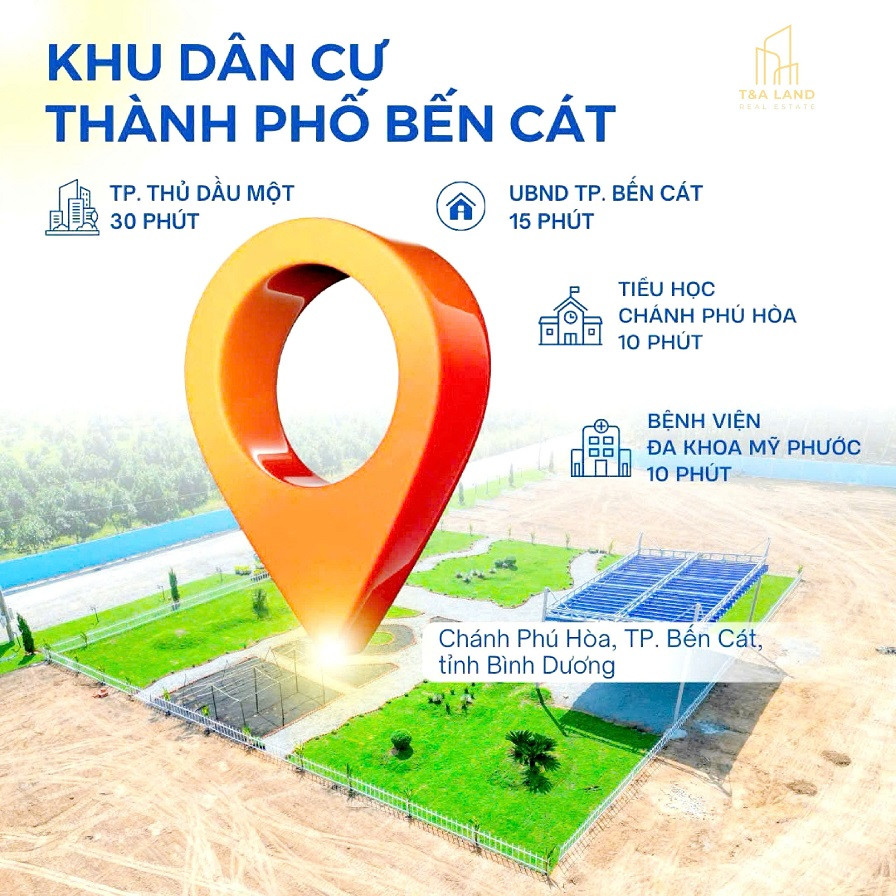 Đầu Tư Siêu Lời – Đất Nền Nhà Phố Tại Chánh Phú Hoà, TP. Bến Cát, Bình Dương.