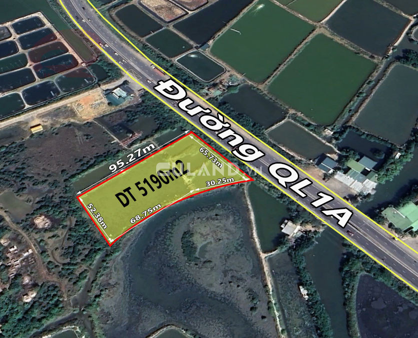 Bán đất mặt tiền đường QL1A Ninh Hoà 5190m2 có 600m2 thổ cư