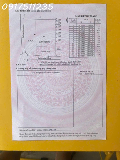 Mặt tiền đường vành Đai 4, 2757mv có 1780 thổ cư vị trí đất góc 2 mặt tiền nhựa vuông vắn và có 56m mặt tiền sát bên kcn bầu xéo, tiện ích Chợ, nhà thờ, trường học, quốc lộ 1A.  
Lh. 0917511235