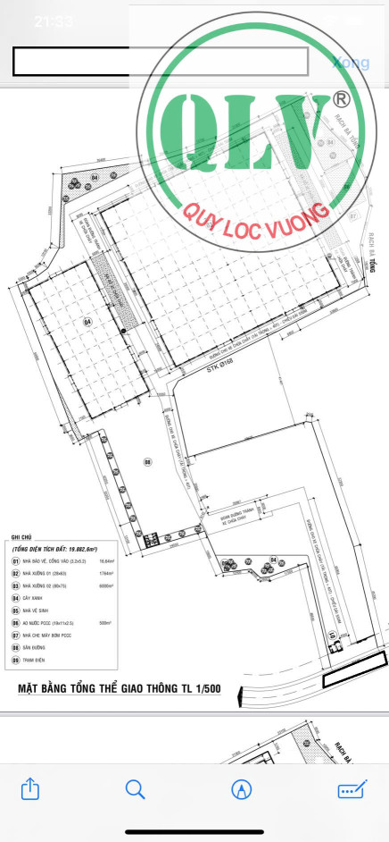 Xưởng cho thuê DT 19.882m2 X: 7.764m2 ở TP Tân An, Long An.