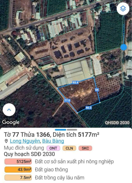 Bán đất SKC tại Bàu Bàng, Bình Dương – 5.176m², pháp lý rõ ràng, giá tốt.Liên hệ: Chothuexuongmiennam.com - 0366632092