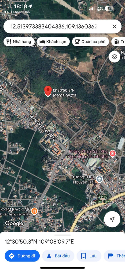 Bán hơn 2.4ha đất RSX trung tâm đường 16/7 thị xã Ninh Hoà với gần 2000m quy hoạch đất ở đô thị