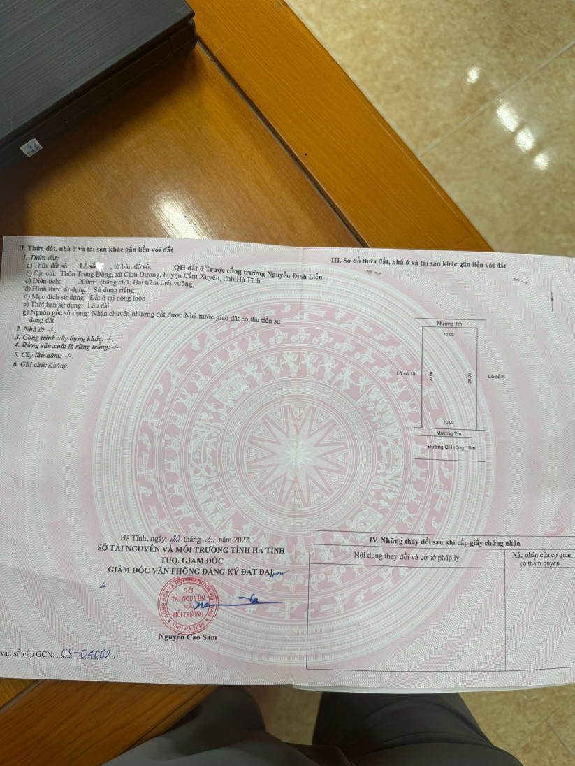 Chính chủ bán lô đất kinh doanh, đất hiếm trước cổng trường cấp 3 Nguyễn Đình Liễn