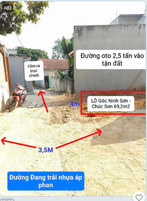 Chúc Sơn - Chương Mỹ - Bán Lô Góc 2 Mặt Tiền Full Thổ Cư Sát Trục Chính Liên Xã Tại Thị Trấn Chúc Sơn Chương Mỹ