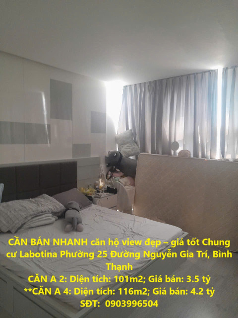 CẦN BÁN NHANH căn hộ view đẹp – giá tốt Chung cư Labotina Phường 25 Đường Nguyễn Gia Trí, Bình Thạnh