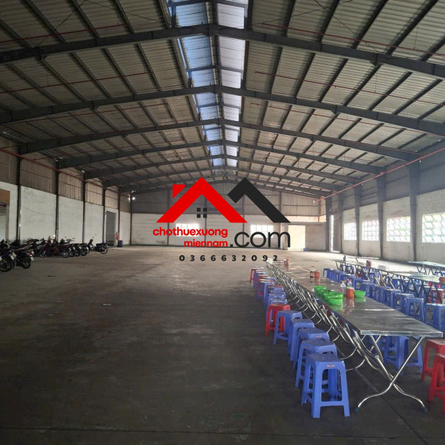 Cho thuê xưởng 3.500m² Thuận An Bình Dương – PCCC tự động, điện 750kVA, giá 2.5$/m², hợp đồng 5 năm. Liên hệ: Chothuexuongmiennam.com - 0366632092