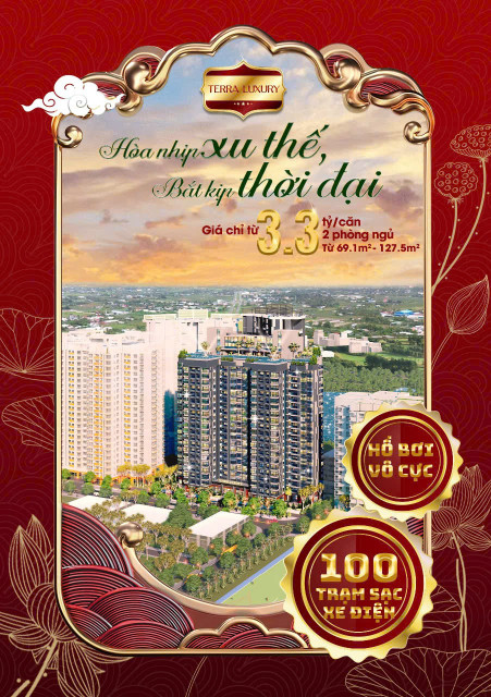 Mở bán căn hộ đầu tiên tại Nam Sài Gòn - Terra Luxury đẳng cấp 5 sao  - Hỗ trợ vay 80%