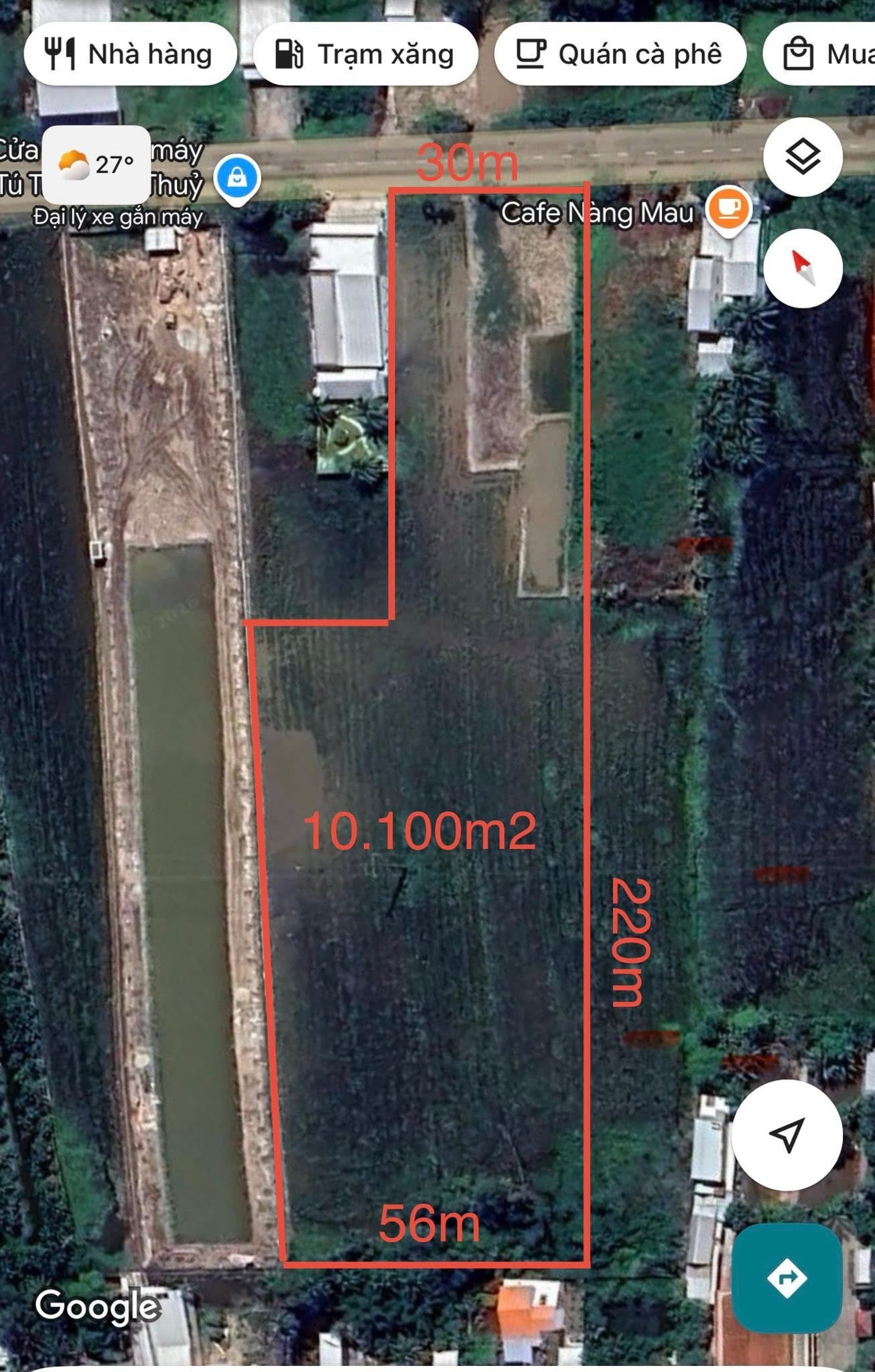 BÁN 10.100m² ĐẤT MẶT TIỀN ĐƯỜNG 3/2, VỊ THUỶ, CẦN THƠ. (Vị trí kho xưởng bãi).