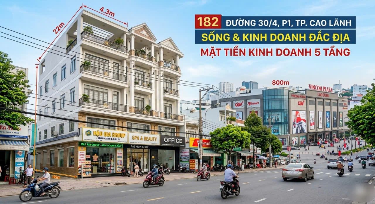 🆘️BÁN NHÀ MẶT TIỀN KINH DOANH, CÁCH VINCOMPLAZA CAO LÃNH 800, DT 110M, GIÁ 6.99 TỶ.