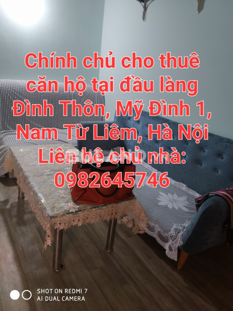 Chính chủ cho thuê căn hộ tại đầu làng Đình Thôn, Phường Mỹ Đình 1, Nam Từ Liêm, Hà Nội.