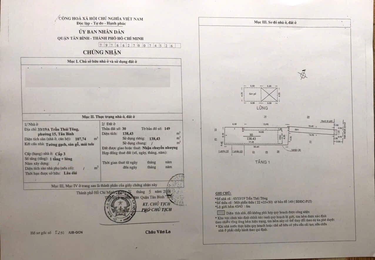 Hạ giá 500tr nhà P15 Tân Bình 139m2 giá 8,1 tỷ.