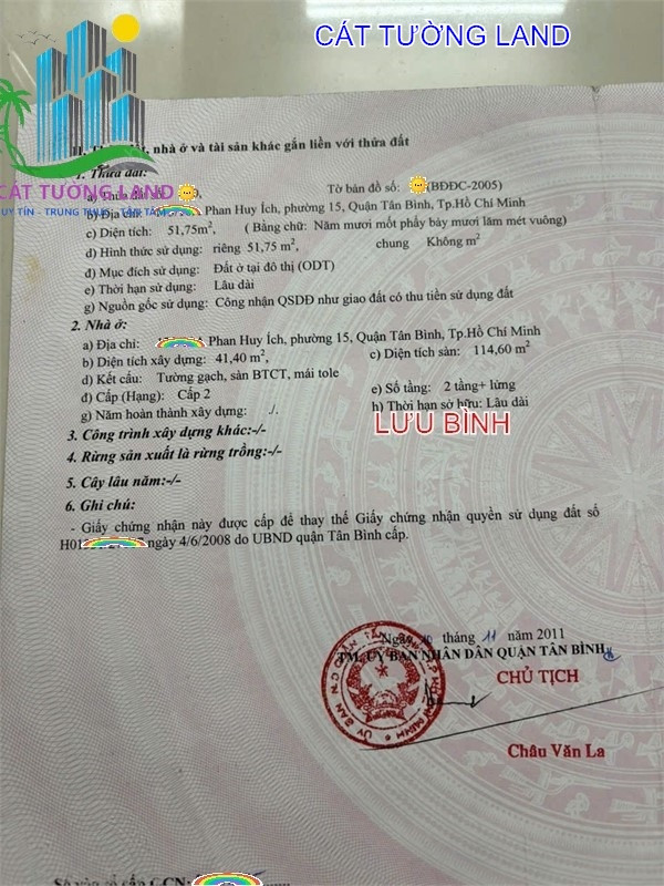 Bán nhà 3 Tầng, Hẻm 6m Phan Huy Ích, Phường 15, chỉ 5.55 tỷ