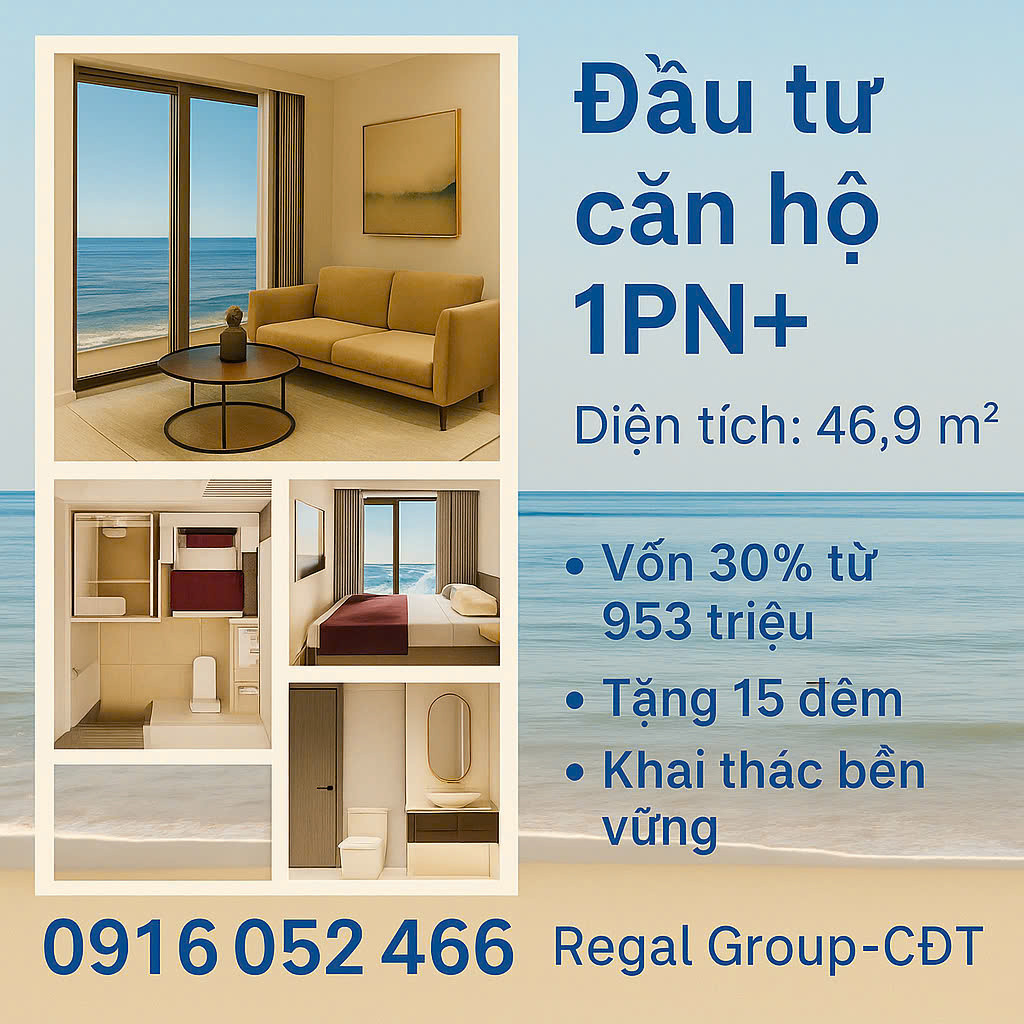 Chỉ với hơn 2 tỷ, bạn đã sở hữu căn hộ biển pháp lý lâu dài – tiềm năng tăng giá cao . 1PN+ 49m²: KÊNH ĐẦU TƯ BỀN VỮNG – SINH LỜI LÂU DÀI