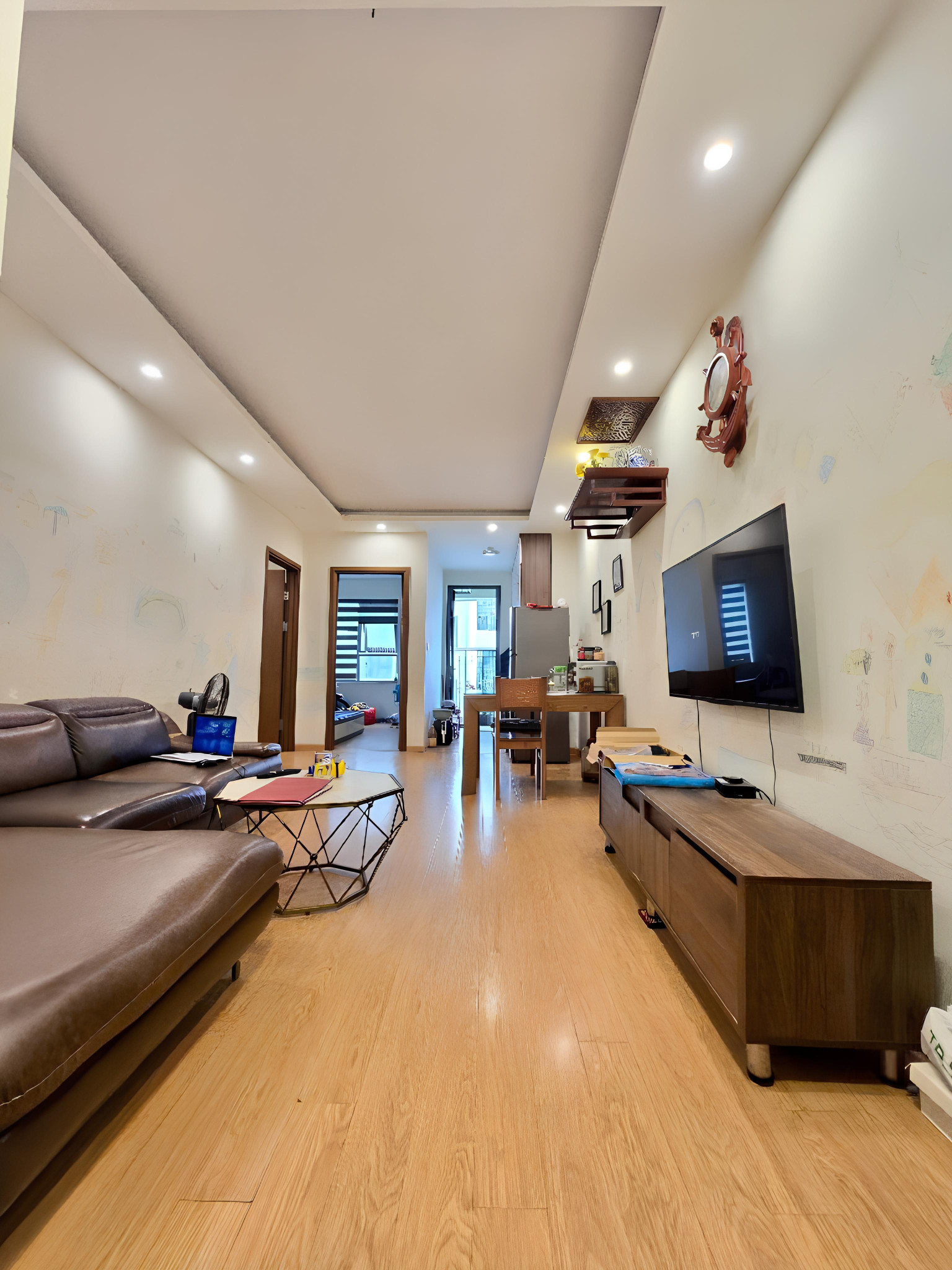 (Tin thật 100%) CH 68m2 x 2PN có lốt ôtô tại Gelexia Tam Trinh - ban công hướng Nam - nội thất đẹp