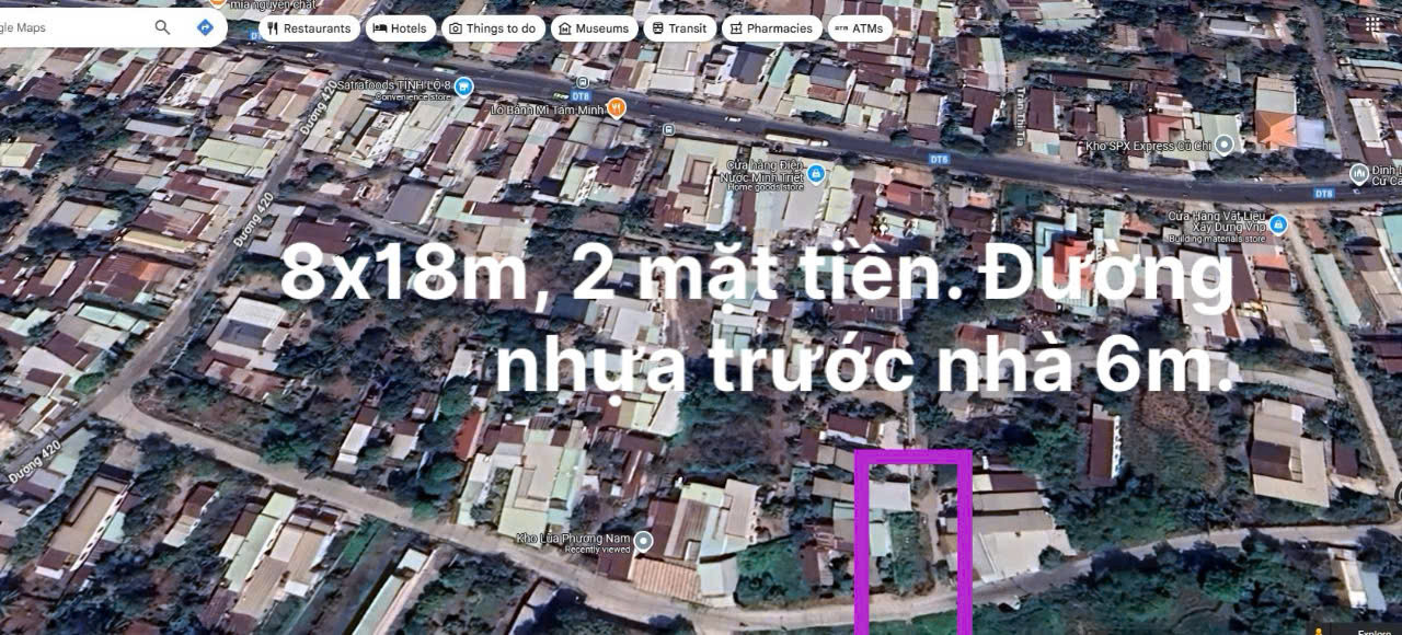 CHÍNH CHỦ BÁN ĐẤT 2 MẶT TIỀN 8x18M – VỊ TRÍ ĐẸP TẠI XÃ PHƯỚC VĨNH AN