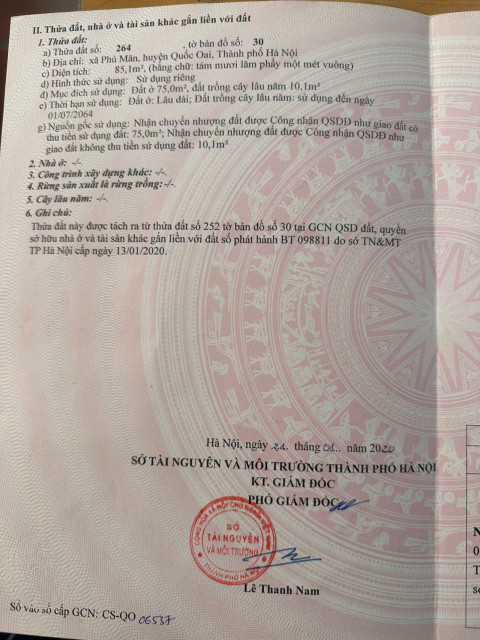 Bán lô đất 88m2 trục chính kinh doanh, Phú Mãn, Quốc Oai, Hà Nội