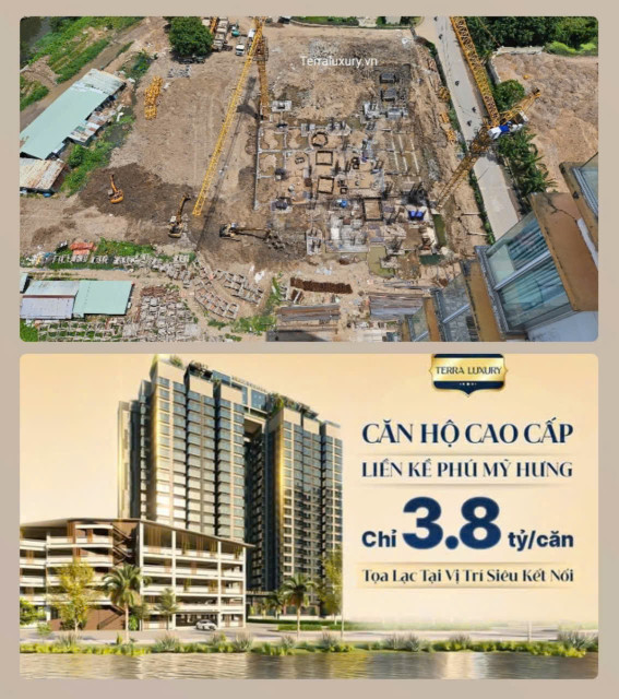 Căn hộ chuẩn Tera Luxury Nam SG giá 3,8 Tỷ/căn chiết khấu 2%