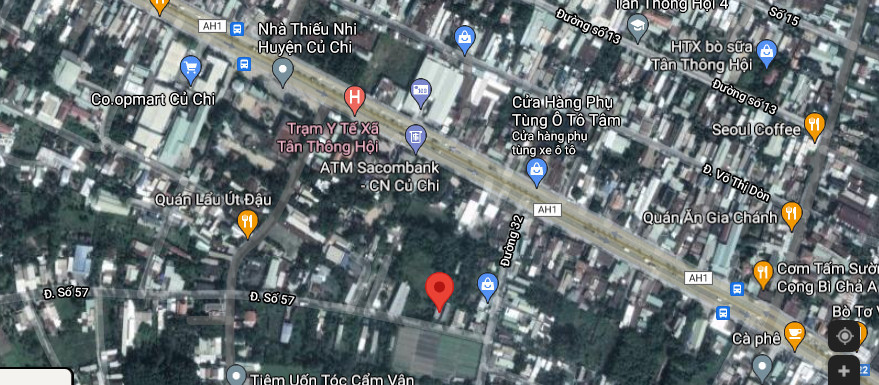 Bán  đất thương mại dịch vụ 343m² , giá 5.6 tỷ tại đường 57, Xã Tân Thông Hội, Huyện Củ Chi, TP. Hồ Chí Minh