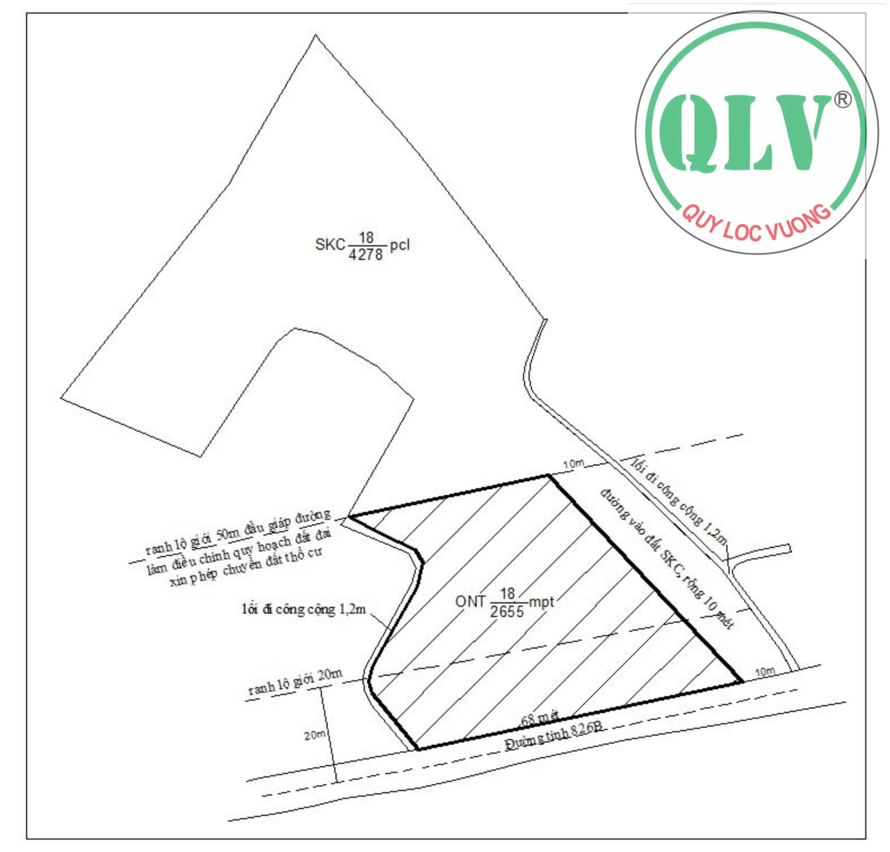 Bán đất 8.000m2 ở DT826B gần KCN Cầu Cảng Phước Đông, Long An