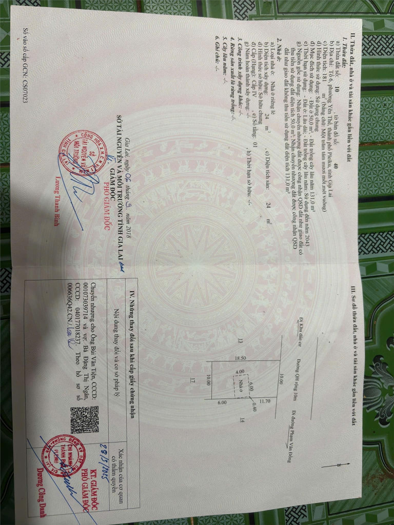 Chính Chủ Cần Bán Lô Đất Phạm Văn Đồng, Yên Thế, TP Pkeiku, Gia Lai - Giá Cực Rẻ.