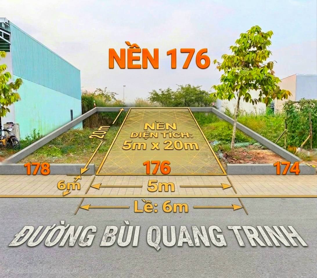 ✅✅NỀN MẶT TIỀN Đ. BÙI QUANG TRINH TRỤC CHÍNH KHU DÂN CƯ PHÚ AN - PHƯỜNG HƯNG PHÚ -TPCT