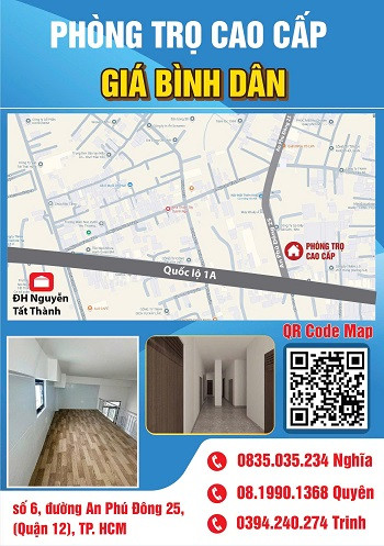 PHÒNG TRỌ CAO CẤP – FULL NỘI THẤT – GẦN ĐH NGUYỄN TẤT THÀNH &amp; VĂN HIẾN