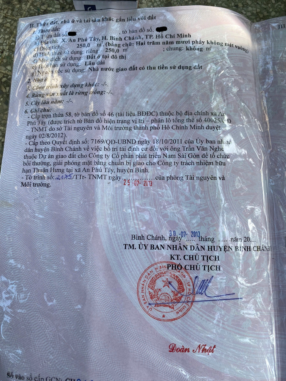 Bán đất khu dân cư An Phú Tây