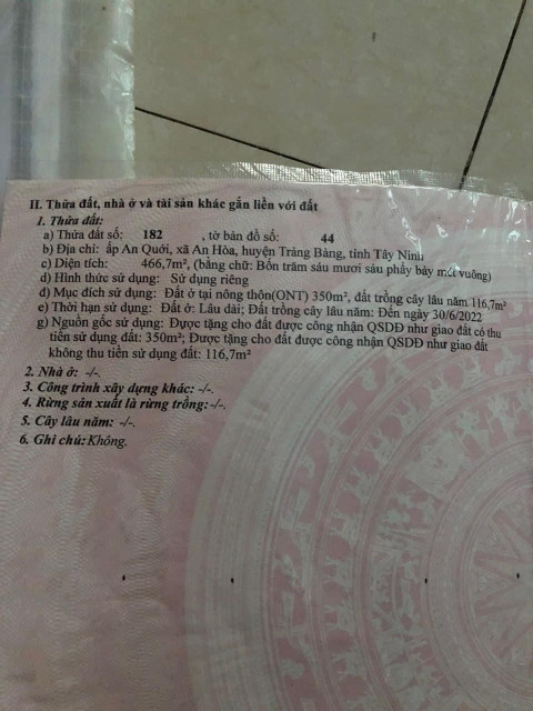 Em cần bán gấp miếng đất( có nhà) gần khu công nghiệp Thành Thành Công, Trảng Bàng Diện tích 18m x 30 Giá 2tỷxxx(TL) Anh chị muốn xem đất vui lòng gọi hoặc nhắn qua zalo giúp em: 0333217020