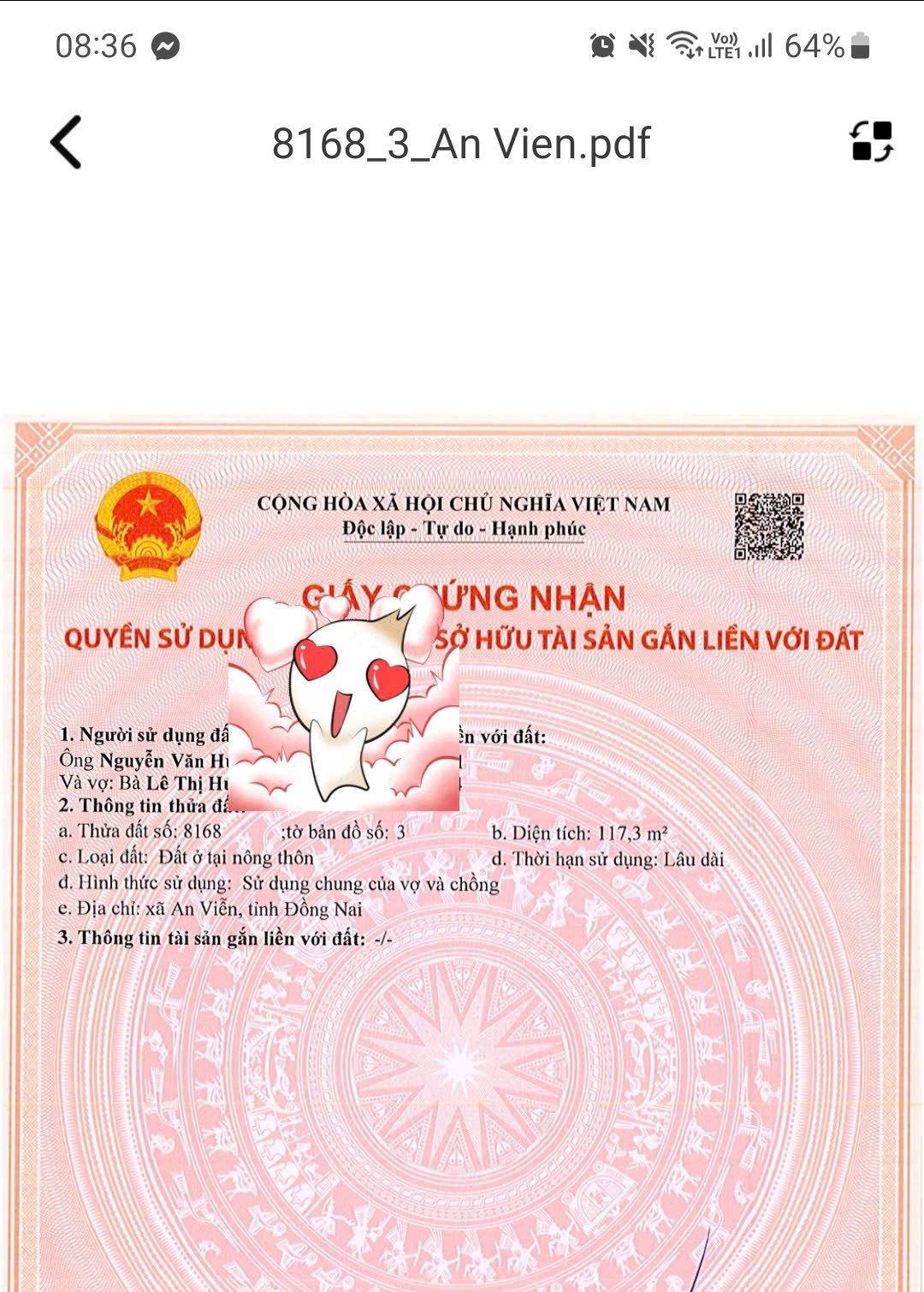 Bán lô đất an viễn gần kcn giang điền