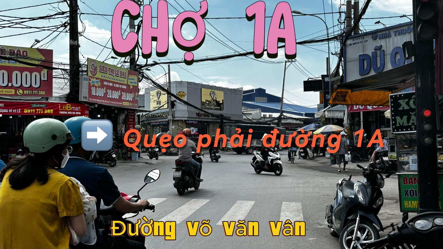 chính chủ bán gấp đất 75m2 ngay đường 1A chợ 1A giao đường võ văn vân ấp 1