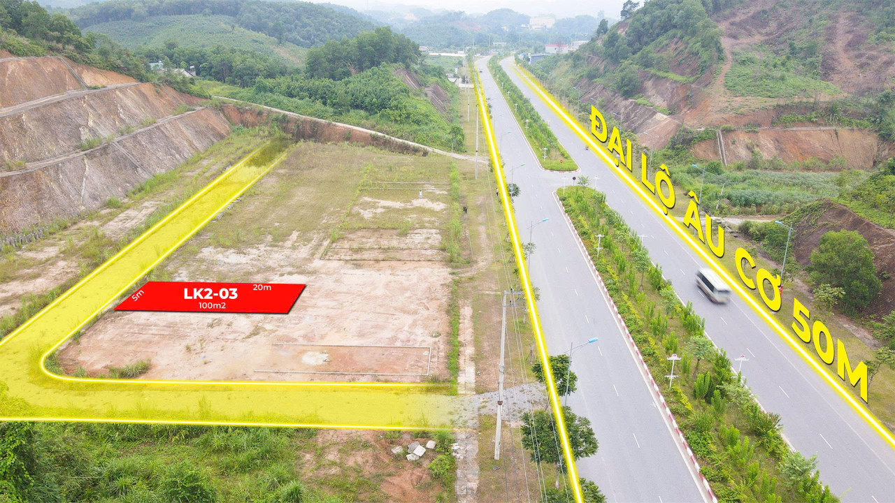 Bán Lô Đất Đấu Gía Full Thổ Cư 100m2 Tại Đại Lộ Âu Cơ - Yên Bái