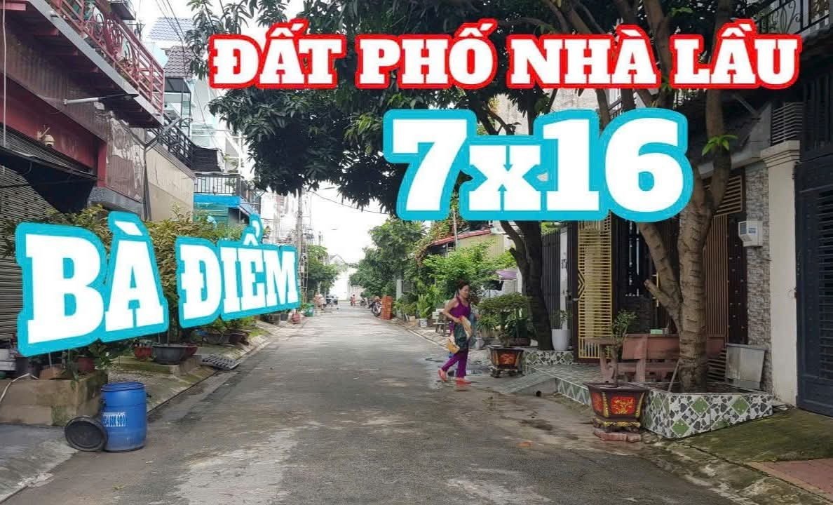 Bán đất 116m² thổ cư KDC Bà Điểm 4 ngang 7x16m giá 4ty550
