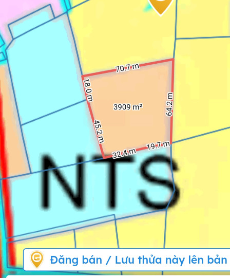 Bán đất 2000m² ngang 35m giá 4 tỷ Xã Tân Nhựt