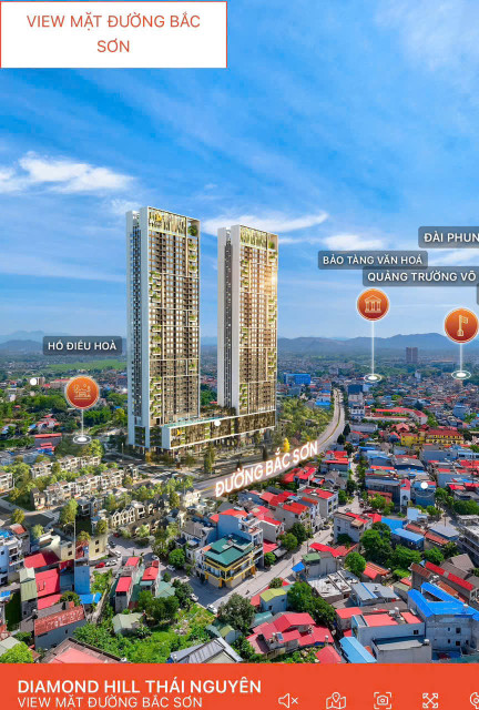 MỞ BÁN CHÍNH THỨC DỰ ÁN DIAMOND HILL THÁI NGUYÊN - VỊ TRÍ ĐẸP - GIÁ TỐT ĐẦU TƯ