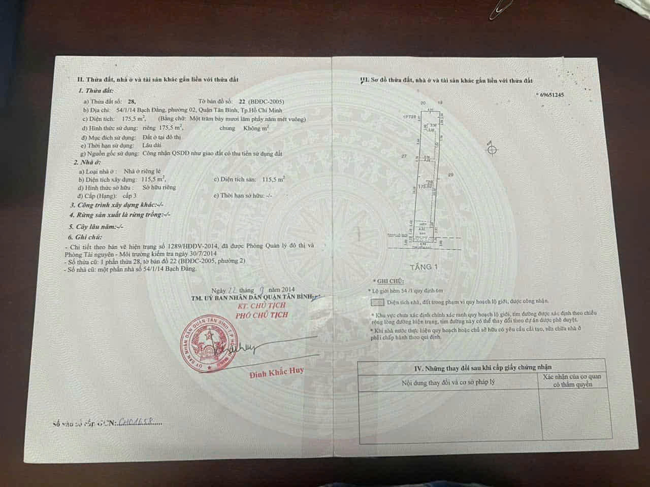 Bán nhà Hẻm Bạch Đằng, Phường 2, Quận Tân Bình – Giá 24,5 tỷ