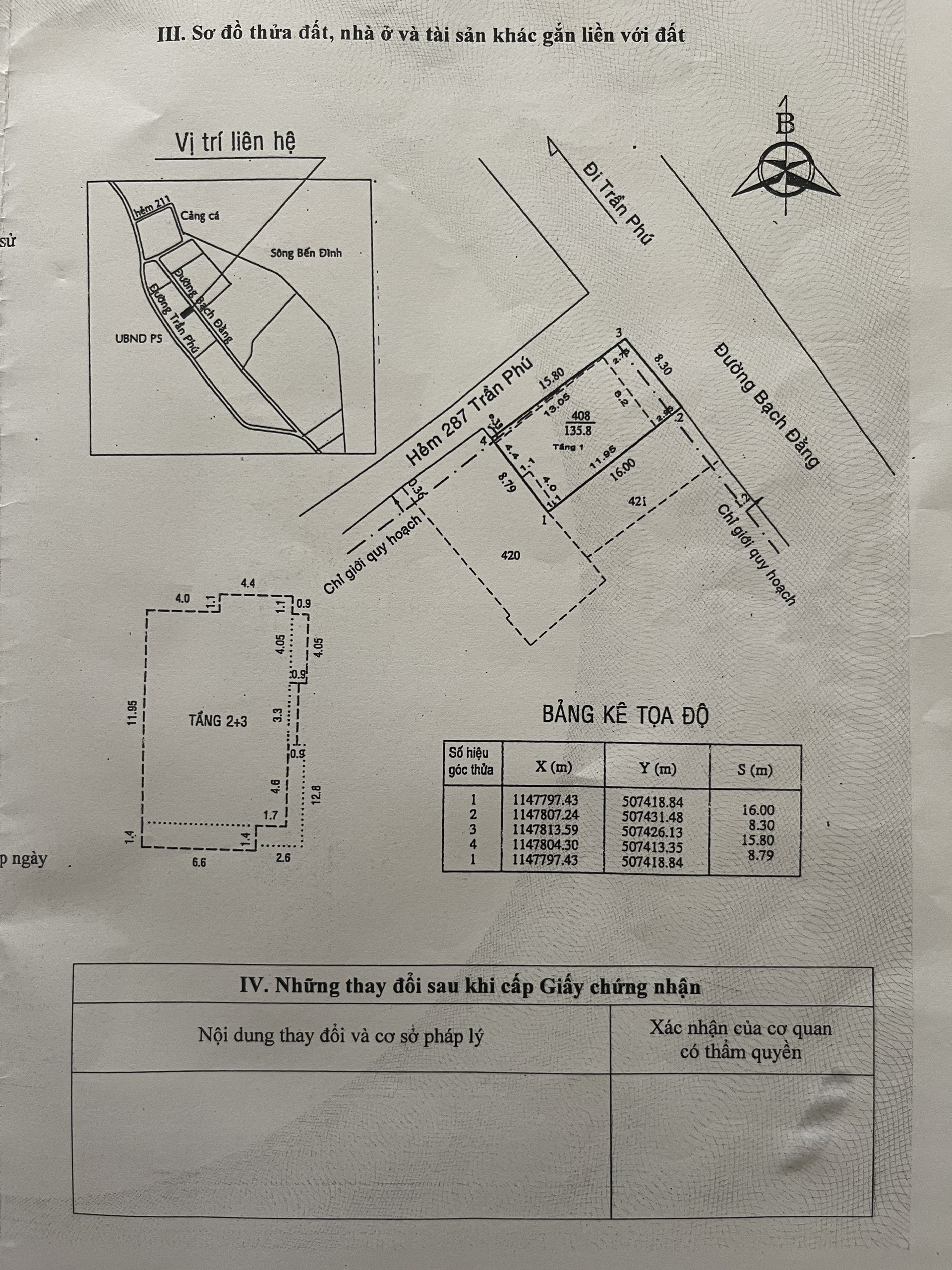 BÁN NHÀ 1 TRỆT 2 LẦU, CĂN GÓC 2 MẶT TIỀN BẠCH ĐẰNG, ĐÃ HOÀN CÔNG
