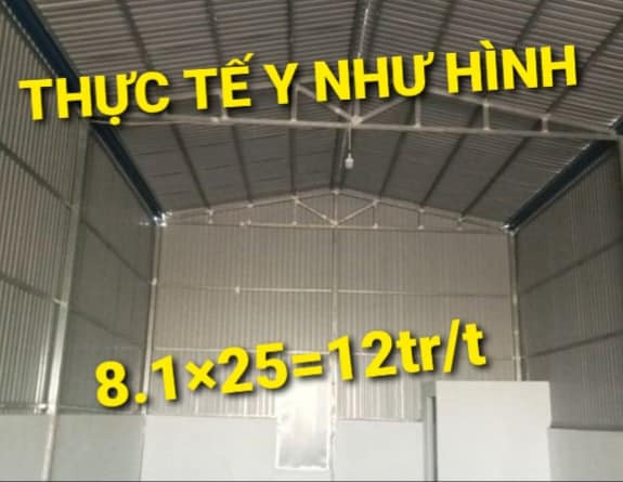 Nhà Cho thuê 8,1 x 25 = 12tr/t Vĩnh Tân Tân Uyên Bình Dương