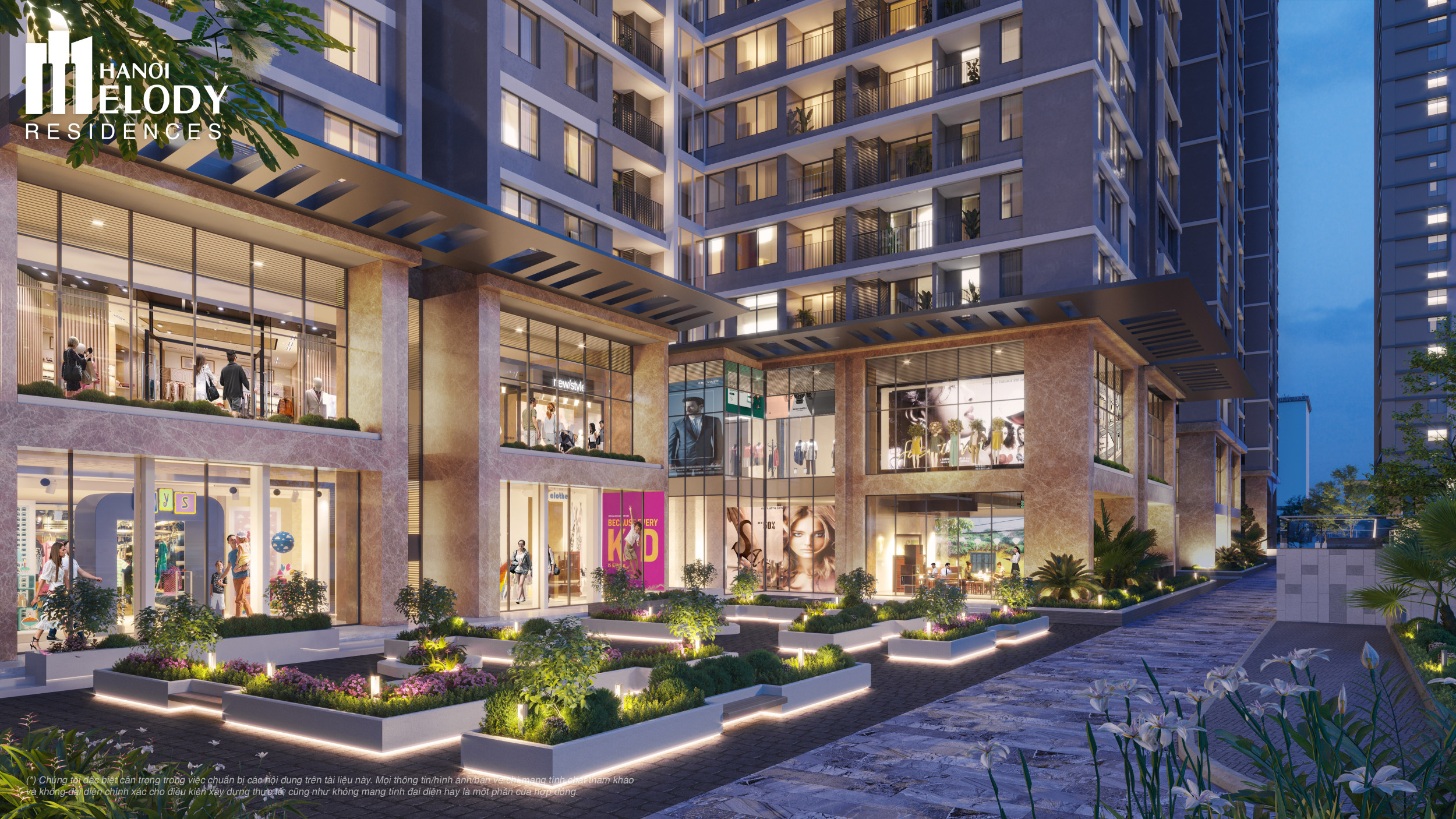 Căn hộ chung cư 2 phòng ngủ giá ưu đãi nhiều tiện nghi tại quận Hoàng Mai, dự án Hanoi Melody Residences.