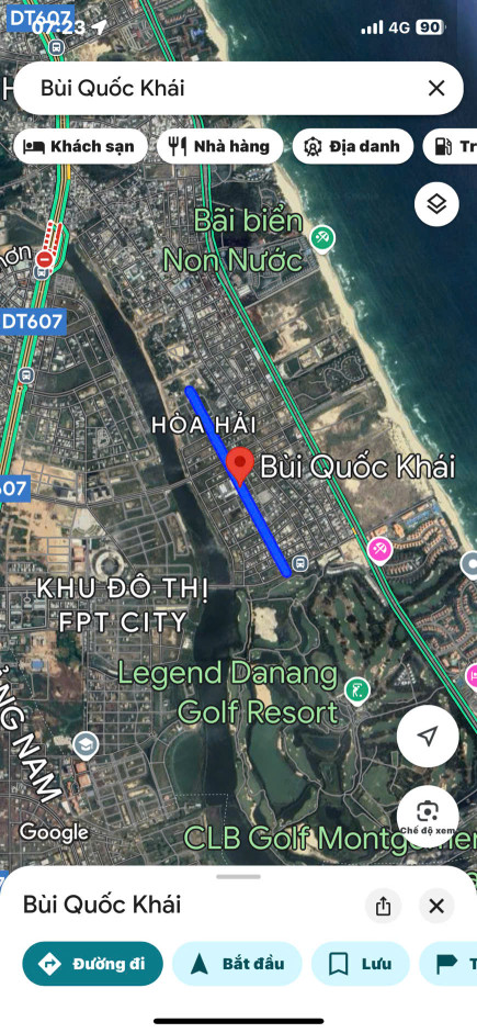 Cần chuyển nhượng Lô góc Bùi Quốc Khái , - DT 158m2 - gần sông, gần biển