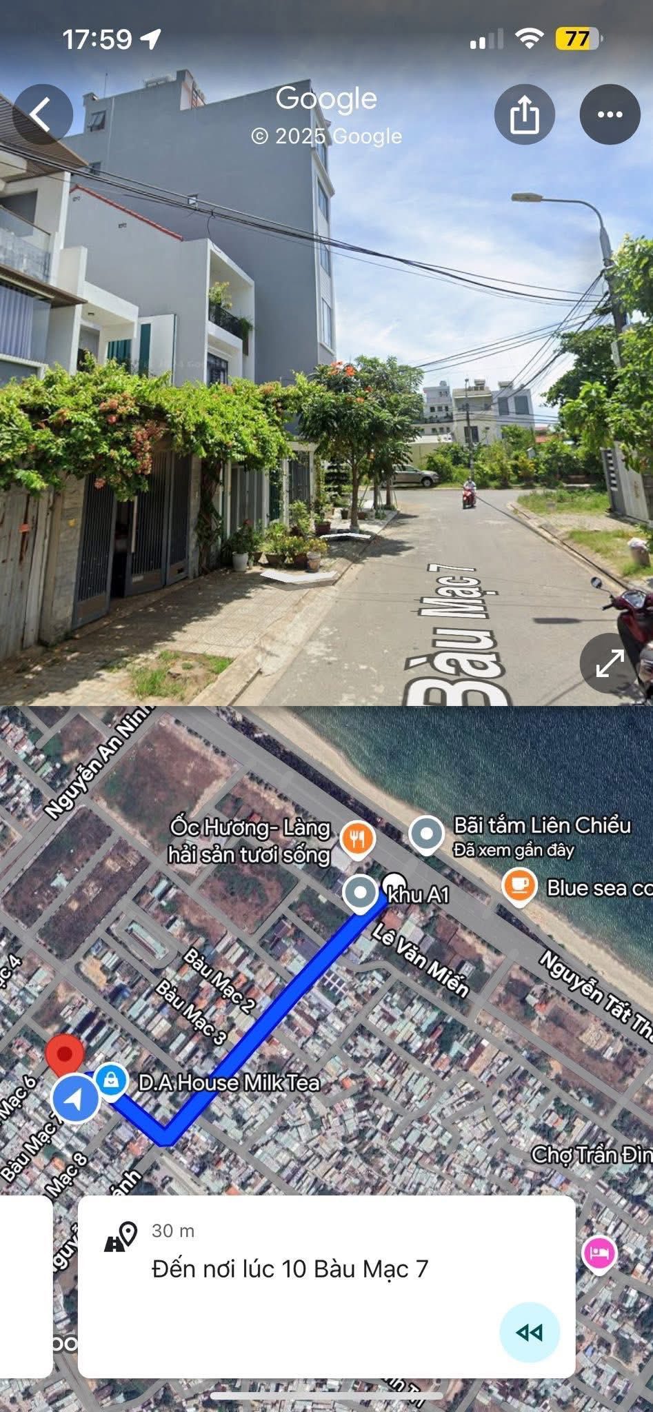 💥 Chính chủ gửi Bán đất đường Bàu Mạc 7 dt108m2 Giá 5.4 tỷ sát biển