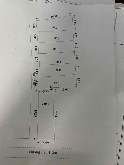 6 nền thổ cư đường Bàu Trâm , xã Trung An, Củ Chi dt 100m2 giá 3,2 tỷ/ nền