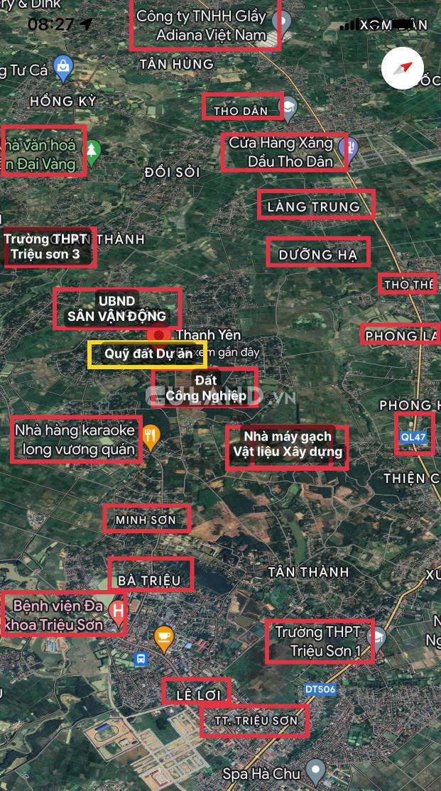 Bán đất Triệu Sơn cách Thị Trấn 2,5km, 103m2 chỉ 296 triệu, full thổ cư, Sổ đỏ