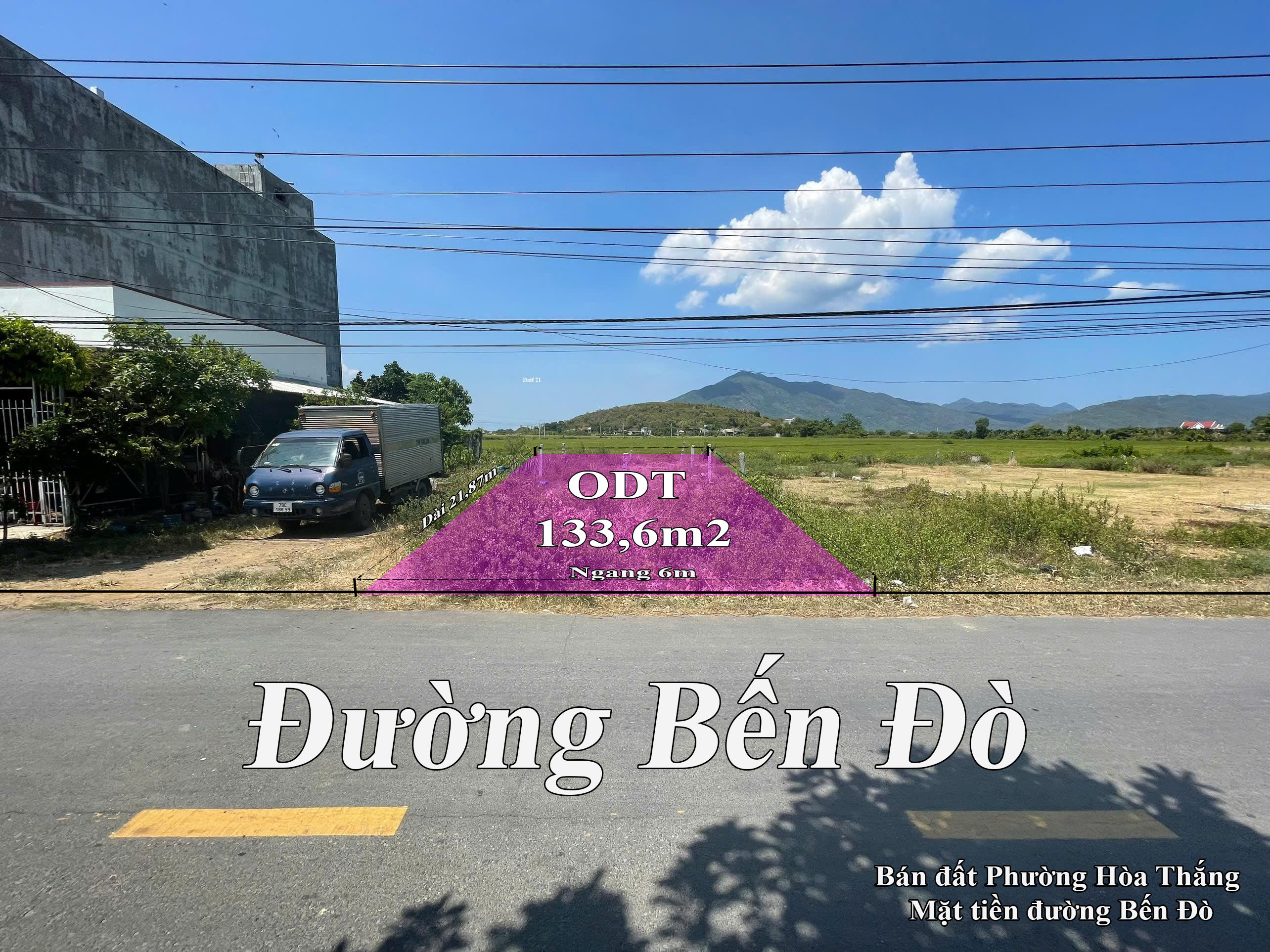 Bán đất 133m² ngang 6m giá 2.1 tỷ Phường Hòa Thắng