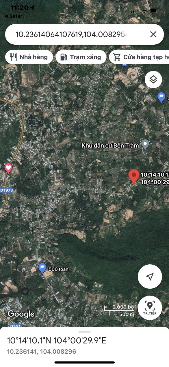 Bán  đất thổ cư 12438.5m² tại đường Bến Tràm, Xã Cửa Dương, Thành phố Phú Quốc, Kiên Giang giá 42.4 tỷ