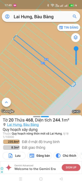 Bán đất lai hưng 125 nhụa só 2 bến tuọng