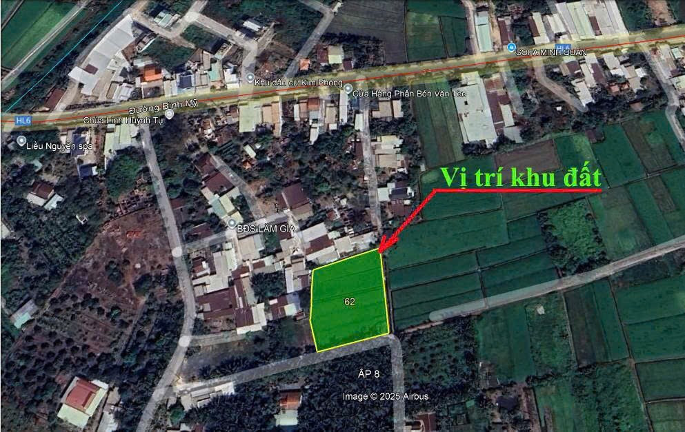 Bán đất vườn 2mt đường bình Mỹ. Hẻm xe hơi giá rẻ